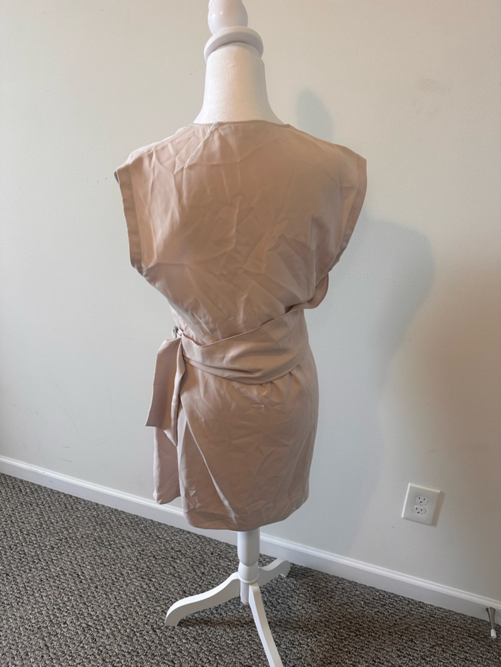 AllSaints Blush Pink Callie Sleeveless Dress Size Small - Picture 3 of 9